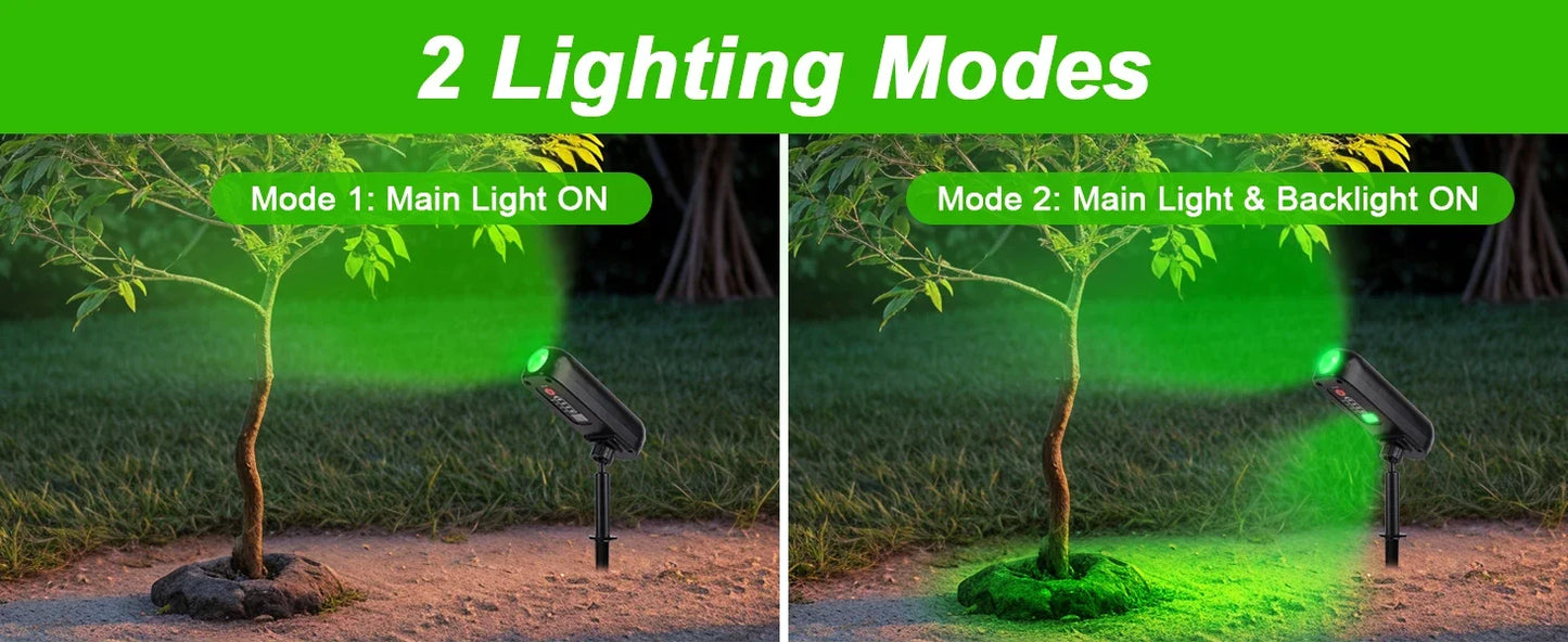 1/2PCS Solar LED Light Outdoor Solar Wall Light IP65 Green/Warm Garden Light Solar Spotlights Solar Uplights,Trees Pathway Yard