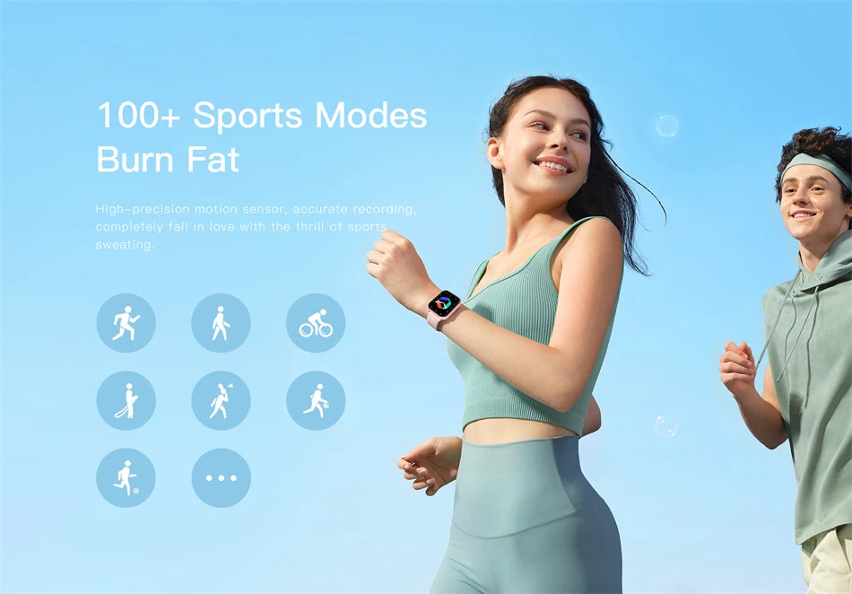 2025 New Smart Watch Women HD Bluetooth Call Sport Fitness Tracker Watch GPS Track Health Monitor Fashion Ladies Men Smart Watch