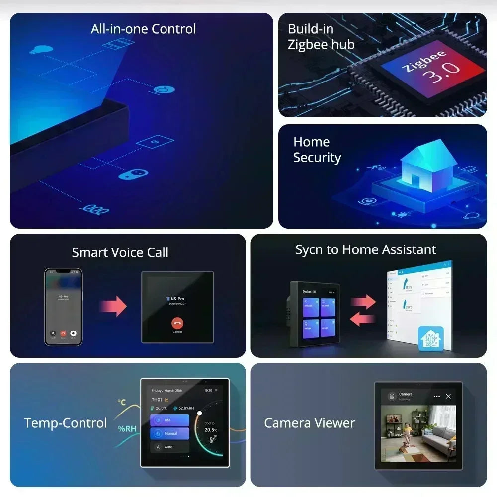 Sonoff Nspanel Pro 120 Smart Home Control Panel Ns Panel Sonoff Pro Thermostst Power Consumption Scene Support Sonoff Devices