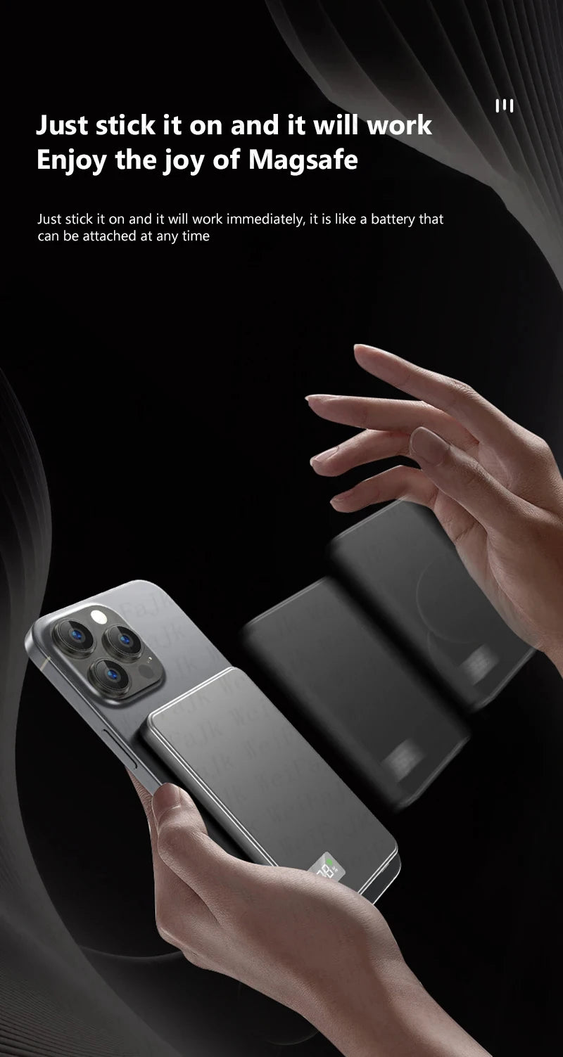 For Apple Magsafes Powerbank Magnetic Wireless Portable Charger External Battery Fast Charging For iPhone 16 15 14 13 12 Pro Max