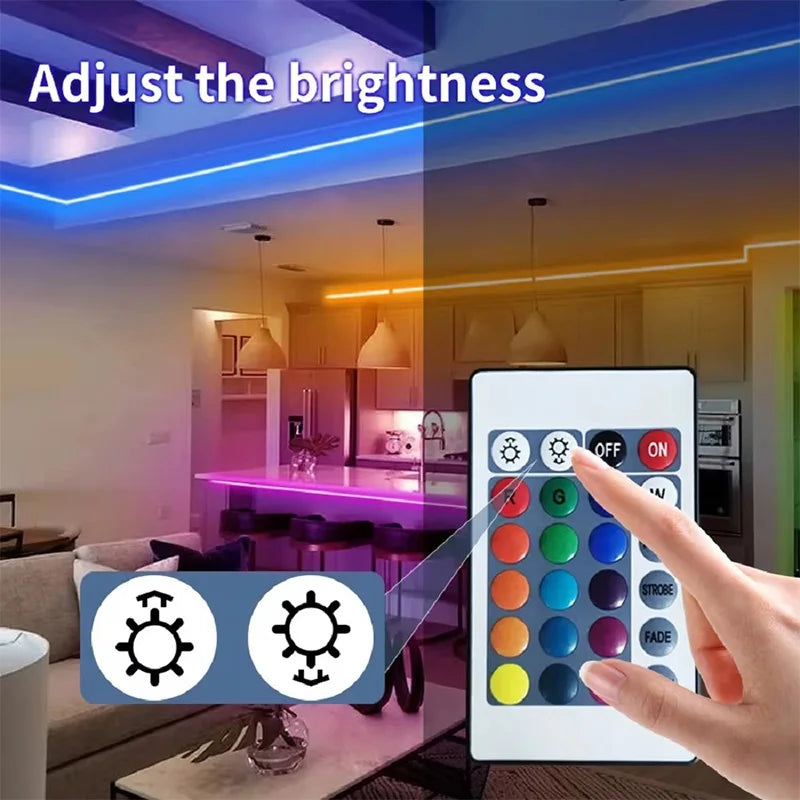 Bluetooth LED Strip Lights SMD 5050 RGB APP Remote Control Flexible Ribbon Diode Lamp Tape TV Backlights Game Room Home Decor