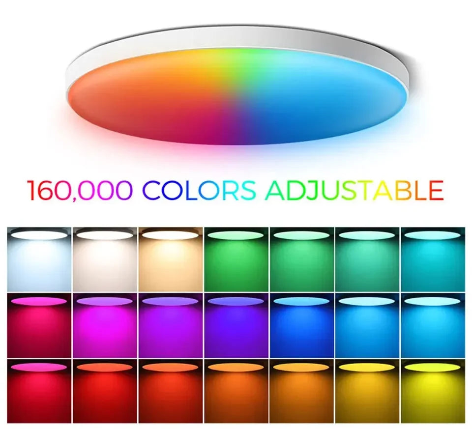 Tuya Smart WiFi Ceiling Light AC 220V 24W RGBCW Ambient Lamp APP Control Alexa Geogle Home Voice Control For Bedroom Home Decor