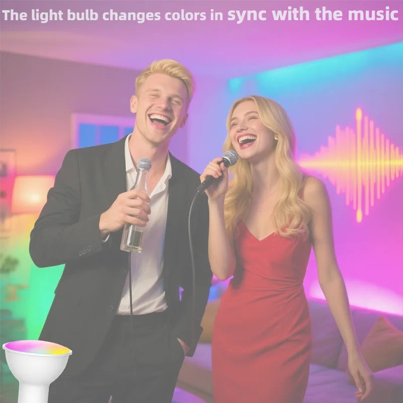Tuya GU10 LED Bulb WiFi RGB+CW+WW Dimmable 5W Led Lamp,Smart Life APP Control Light Group Control Schedule Your Smart Lights
