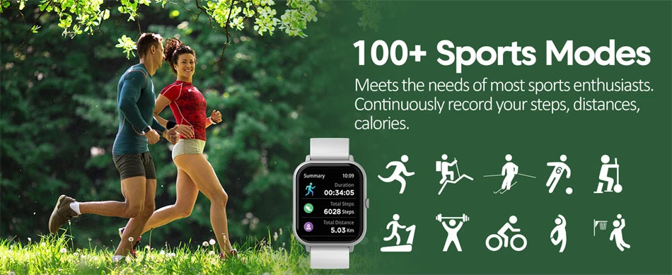 2025 New Smart Watch Women HD Bluetooth Call Sport Fitness Tracker Watch GPS Track Health Monitor Fashion Ladies Men Smart Watch