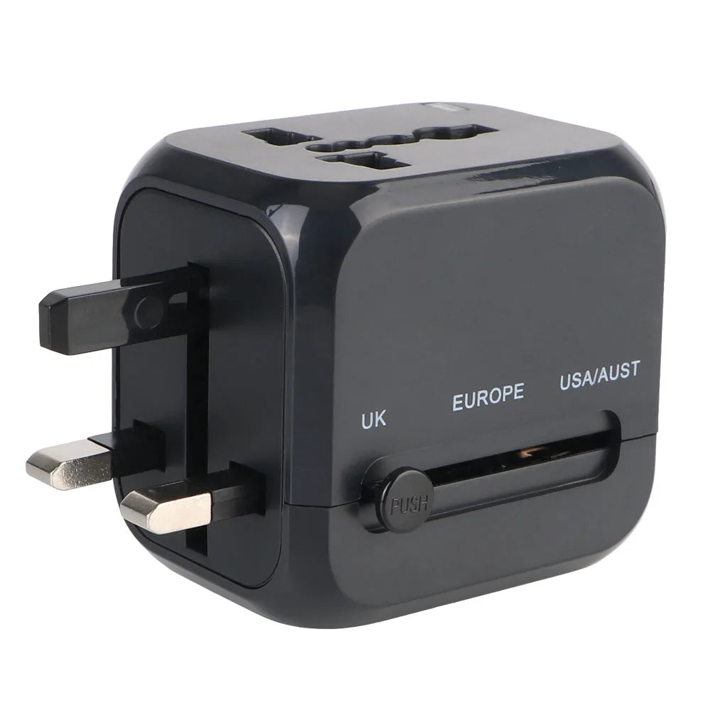 All-in-one Wall Charger Travel Adapter 6A US EU UK AU plug Travel Charger with 2 USB Port and 1 Type C Universal