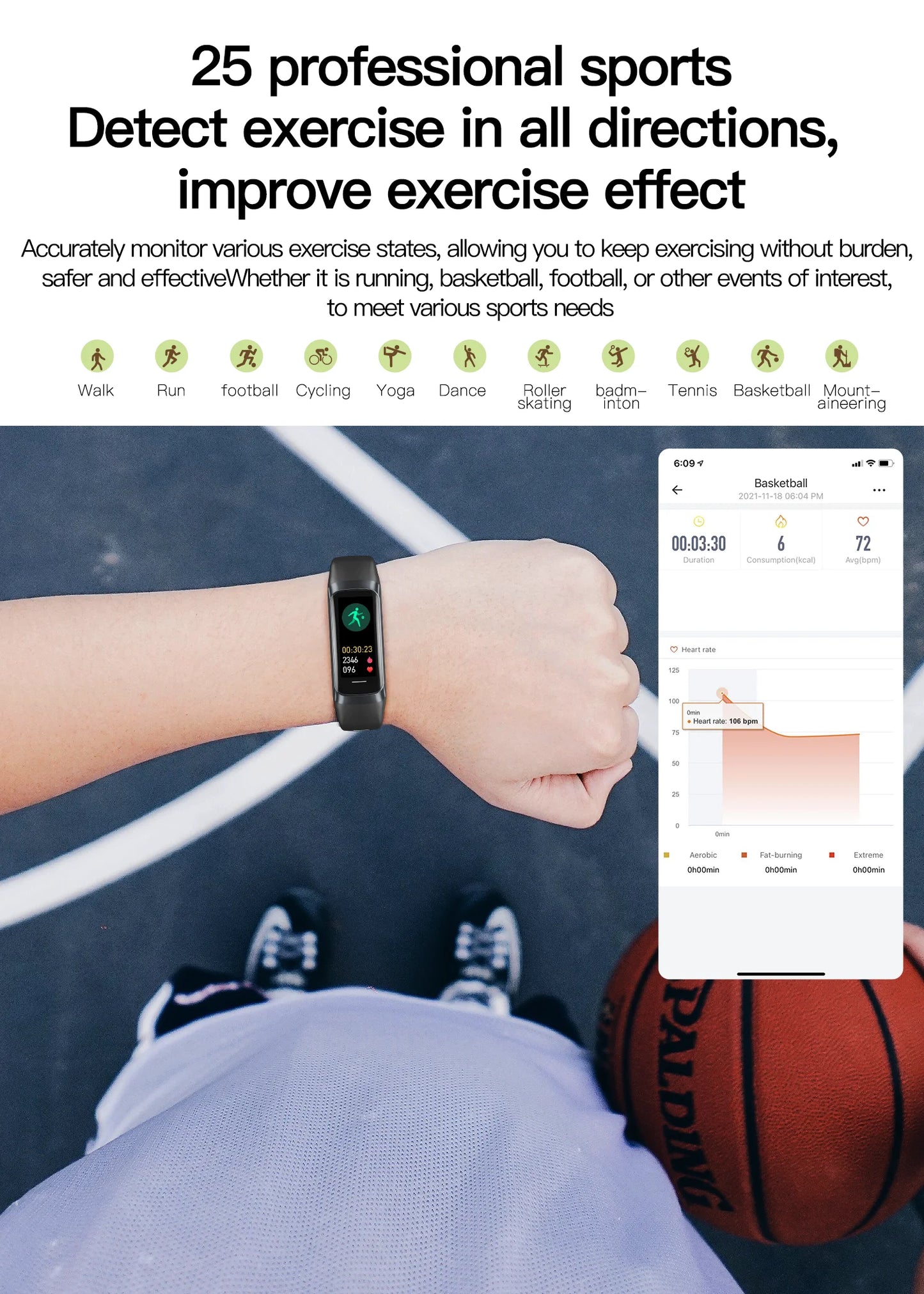 LIGE Amoled Smart Watch Smartwatch Band Women Heart Rate Blood Waterproof Connected Smart Bracelet Sport Fitness Tracker Watch