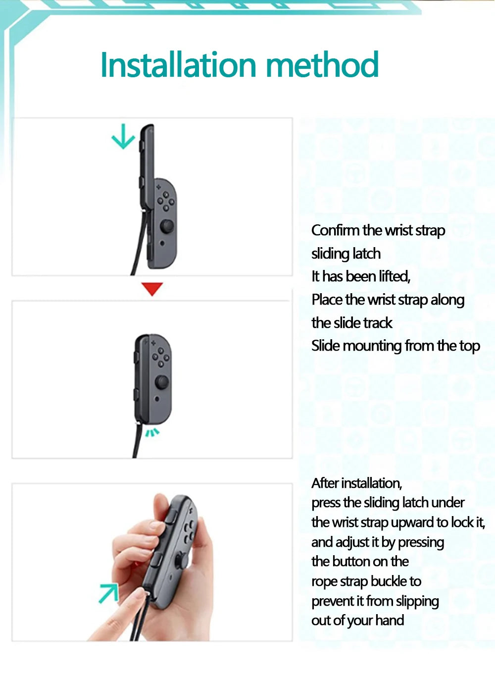 GAMINJA For Nintend Switch & OLED Gamepad Controller Gamepad Hand Rope Joy-con Wrist Strap Laptop Video Games Accessories