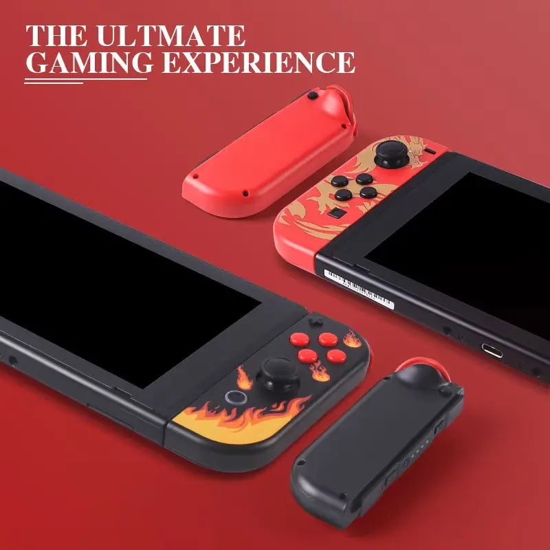 For NS Switch JoyConS Controller Gaming Controller with Hand Strap Bluetooth-Compatible Console Controller 3D Joystick