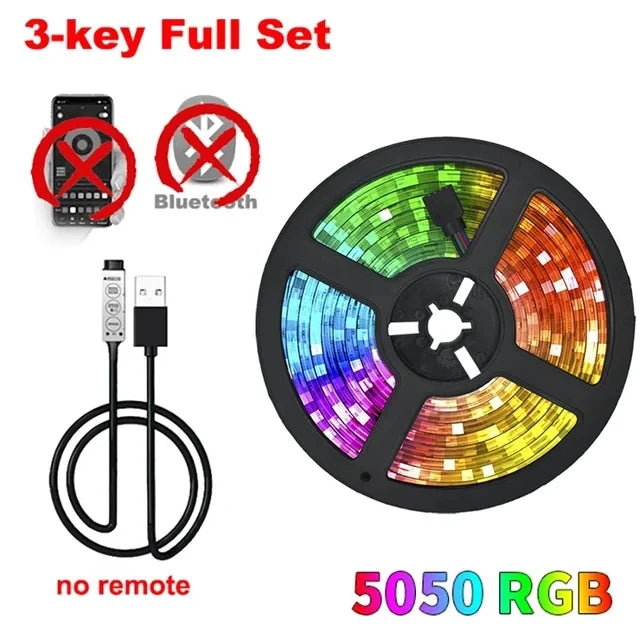RGB Led Strip Lights 5m 10m 20m 30m Led Room Light with APP Control Flexible Ribbon Luces Led Tape for Room Bedroom Decoration