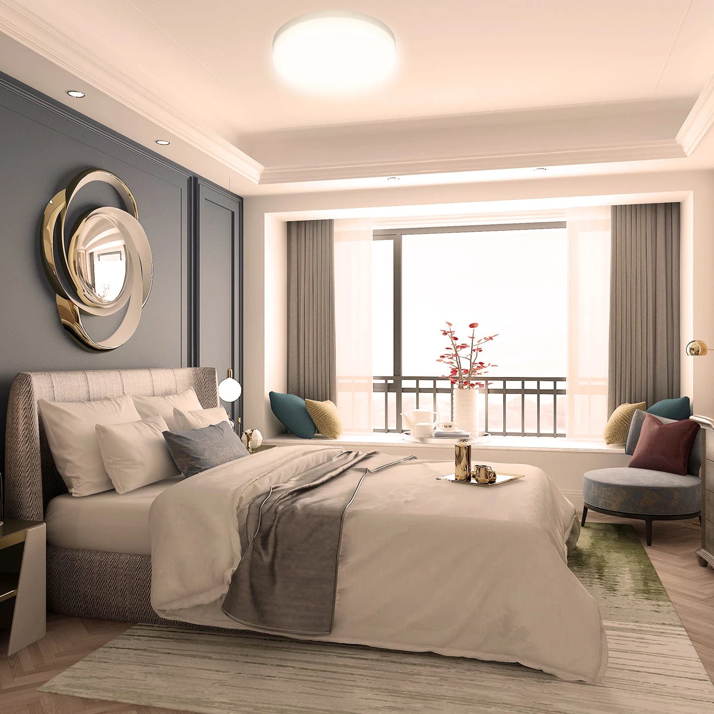 IRALAN Household LED Modern Style Ultra Thin Ceiling Light Bedroom Livingroom Study Light AC 90-260V Dining Room Lighting