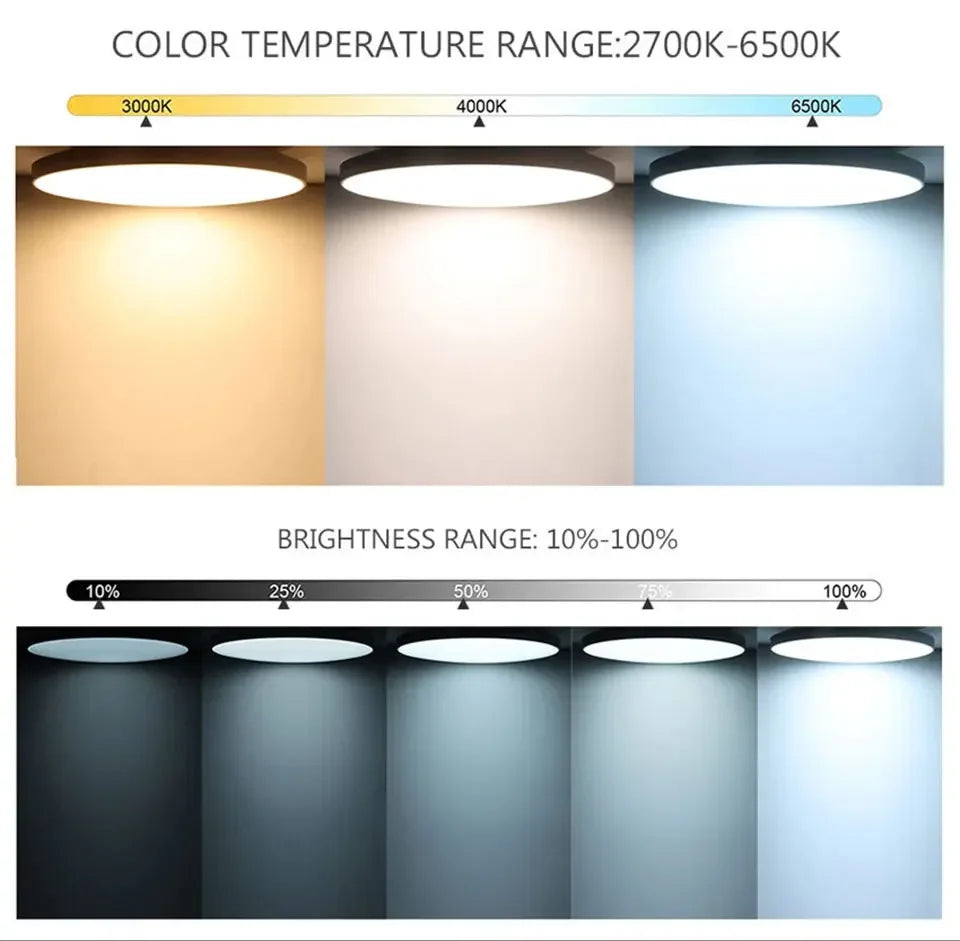 Tuya Smart WiFi Ceiling Light AC 220V 24W RGBCW Ambient Lamp APP Control Alexa Geogle Home Voice Control For Bedroom Home Decor