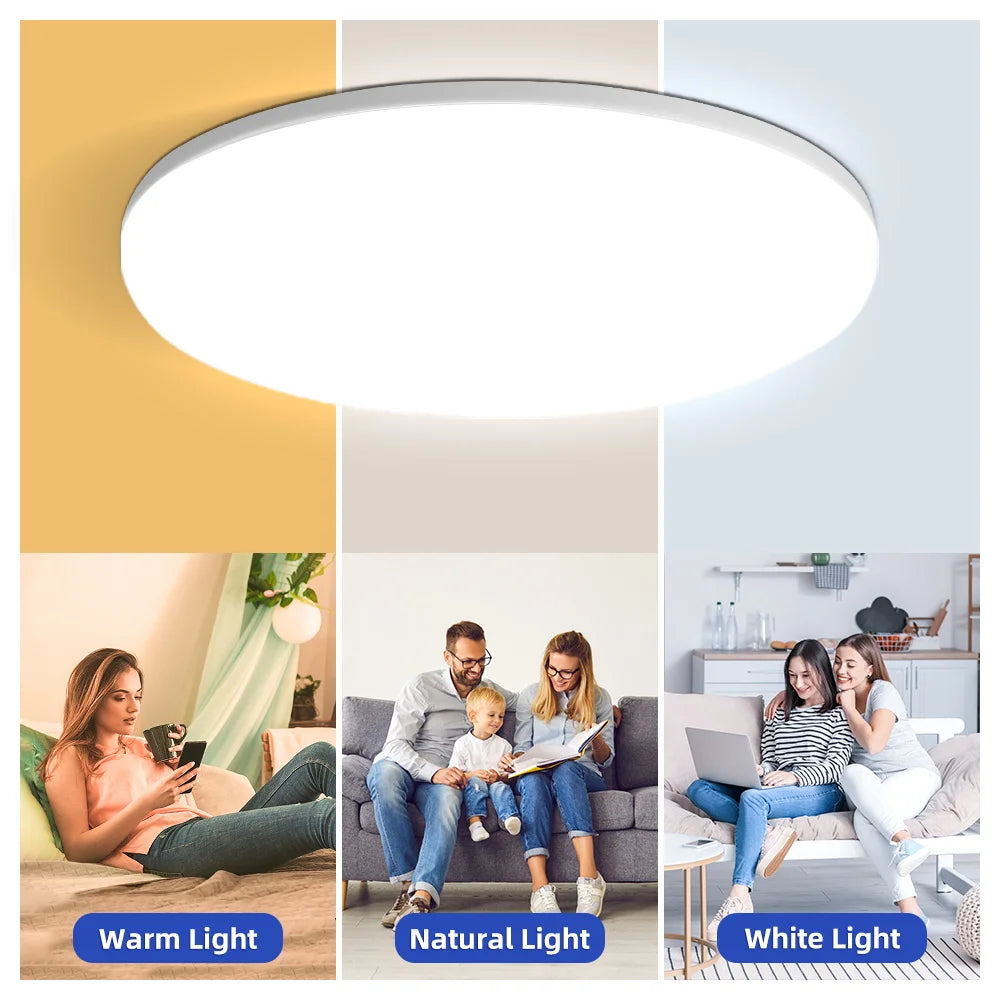 Modern LED Ceiling Lights Ultra Thin Panel Lighting Energy Saving Ceiling Lamp for Living Room Bedroom Kitchen Indoor Lighting