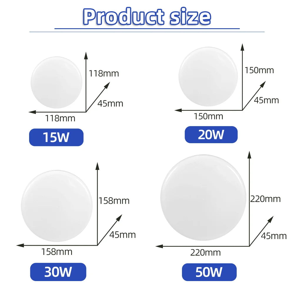 Modern LED Ceiling Lights Ultra Thin Panel Lighting Energy Saving Ceiling Lamp for Living Room Bedroom Kitchen Indoor Lighting