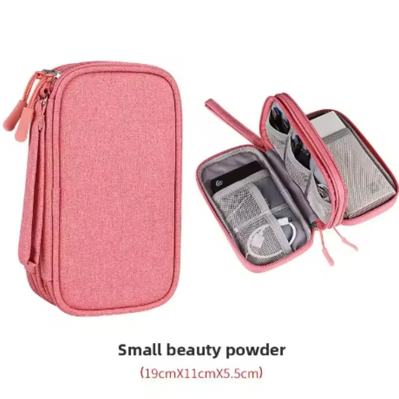 Portable EVA Phone Charger Shaver U Disk Zipper Bag Protection Case Hard Disk Data Cable Headphone Storage Pocket Pouch