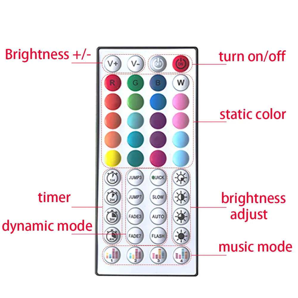 24V Led Strip Lights 10m 20m 30m 40m Led Lighs Music Sync Led Tape with Remote&App Control Flexible Ribbon for Room Party Decor