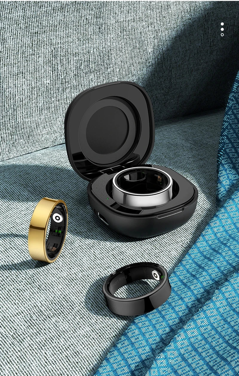SITOPWEAR Smart Ring with Charging Case 2025 Men Women Couple Smartring Blood Oxygen/Heart Rate Monitor Sleep Sport Tracker