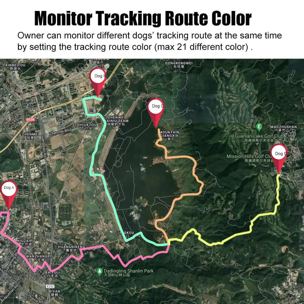 4G Pet Tracker Hound Gps Collar Animal Real Time Tracking IP67 Waterproof Hound Locator for Medium Large Dogs