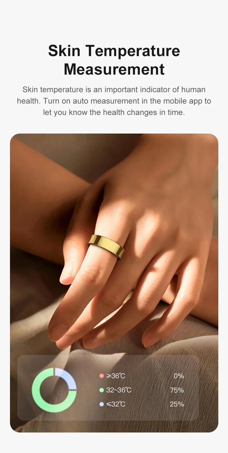 SITOPWEAR Smart Ring with Charging Case 2025 Men Women Couple Smartring Blood Oxygen/Heart Rate Monitor Sleep Sport Tracker