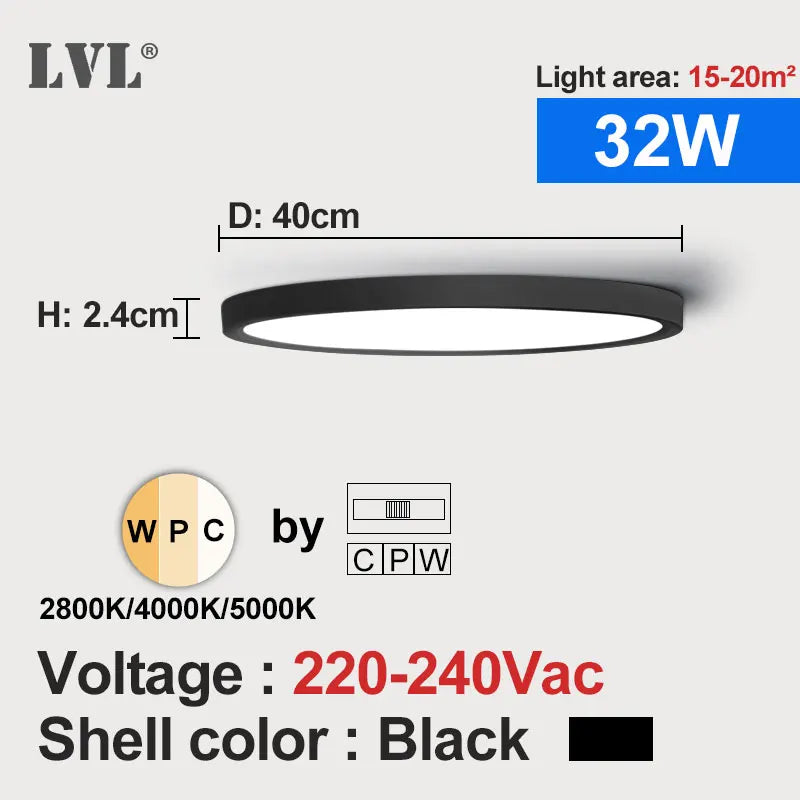 Modern LED Ceiling Light Wood Grain Golden One Light with 3 Colors Home Lighing Kitchen Bedroom Bathroom Surface Ceiling Lamp
