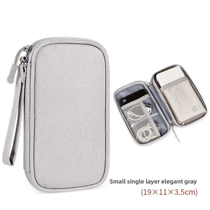 Portable EVA Phone Charger Shaver U Disk Zipper Bag Protection Case Hard Disk Data Cable Headphone Storage Pocket Pouch