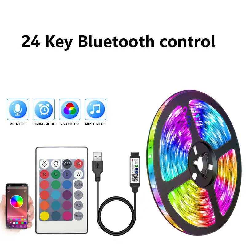 5050 Led Strip 5V Ice Tape With Wifi Bluetooth Remote Control For Tv Kitchen 5M 10M Tura Led Lights For Colorful Children Room