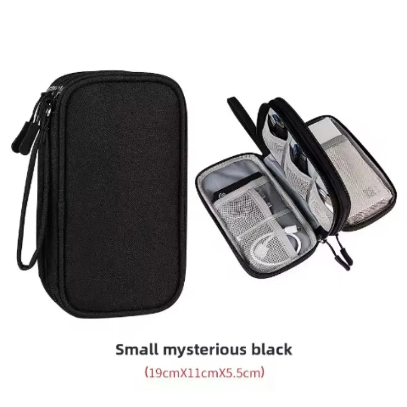 Portable EVA Phone Charger Shaver U Disk Zipper Bag Protection Case Hard Disk Data Cable Headphone Storage Pocket Pouch