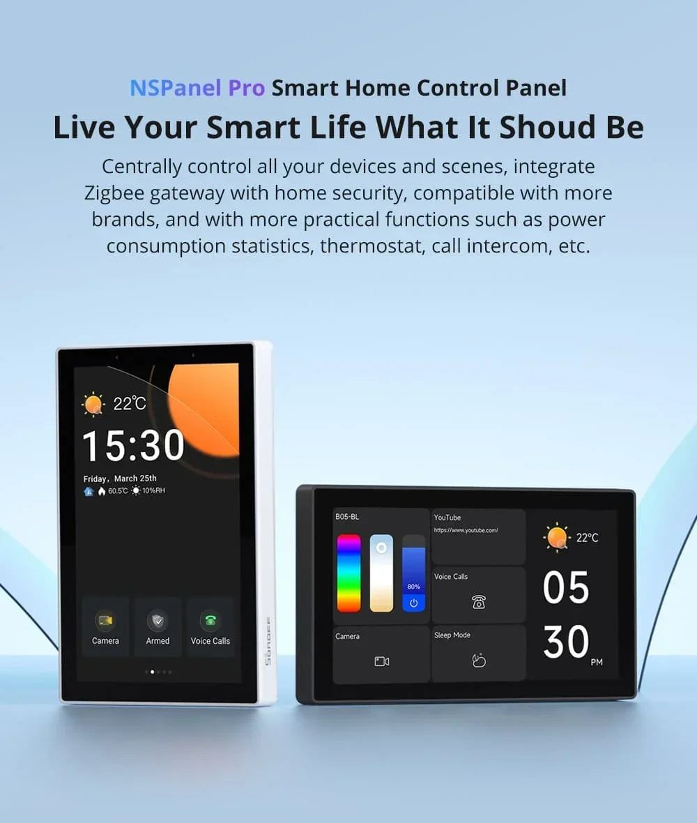 Sonoff Nspanel Pro 120 Smart Home Control Panel Ns Panel Sonoff Pro Thermostst Power Consumption Scene Support Sonoff Devices