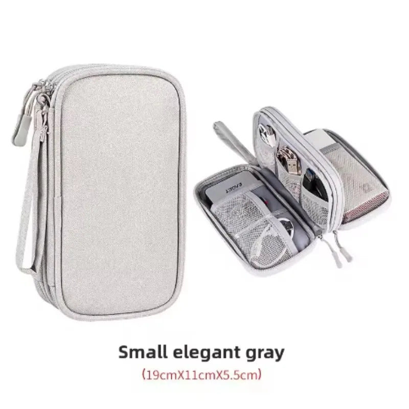 Portable EVA Phone Charger Shaver U Disk Zipper Bag Protection Case Hard Disk Data Cable Headphone Storage Pocket Pouch