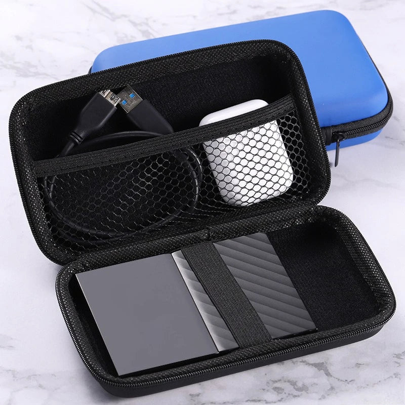 Portable EVA Phone Charger Shaver U Disk Zipper Bag Protection Case Hard Disk Data Cable Headphone Storage Pocket Pouch