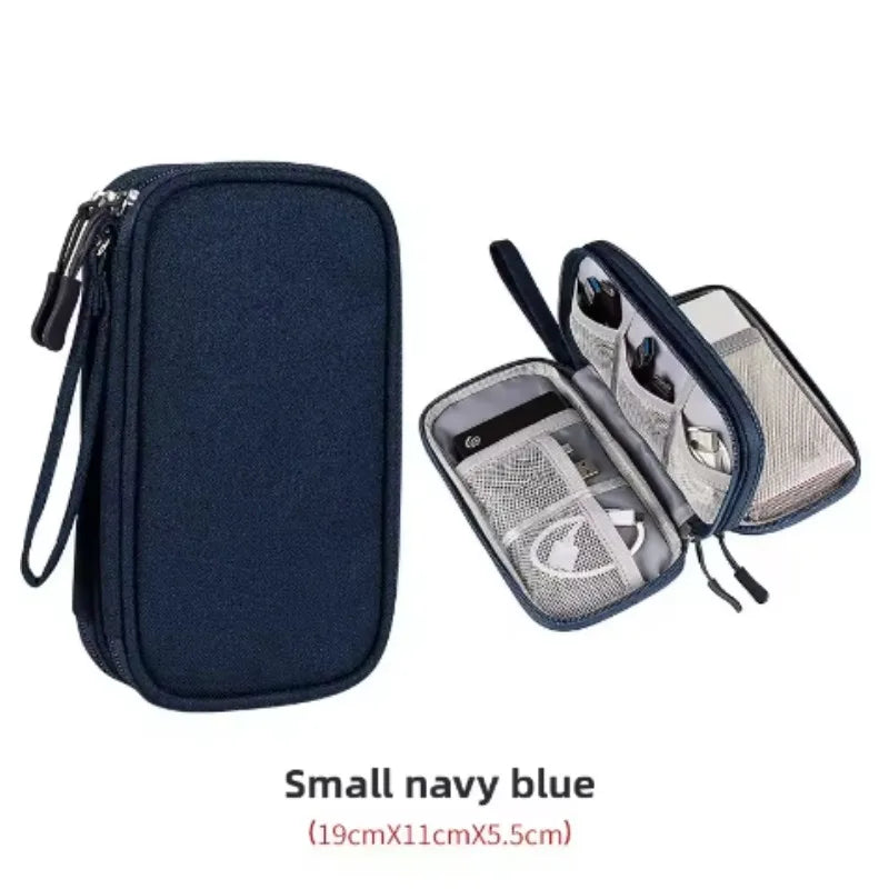 Portable EVA Phone Charger Shaver U Disk Zipper Bag Protection Case Hard Disk Data Cable Headphone Storage Pocket Pouch