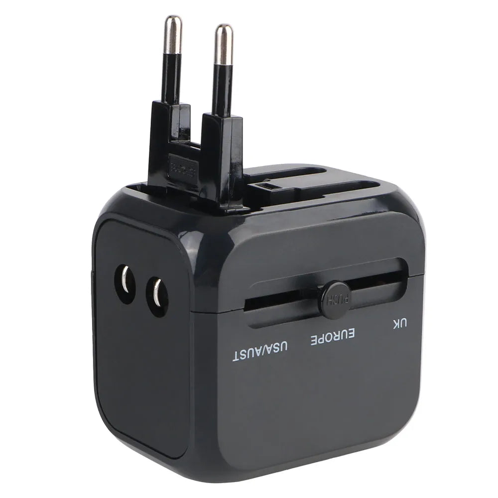 All-in-one Wall Charger Travel Adapter 6A US EU UK AU plug Travel Charger with 2 USB Port and 1 Type C Universal
