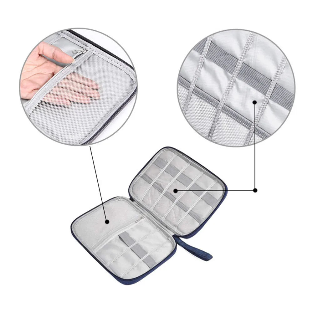 Digital Storage Bag USB Data Cable Organizer Portable Waterproof For Electronic Devices Earphone Line Charger Plug Travel