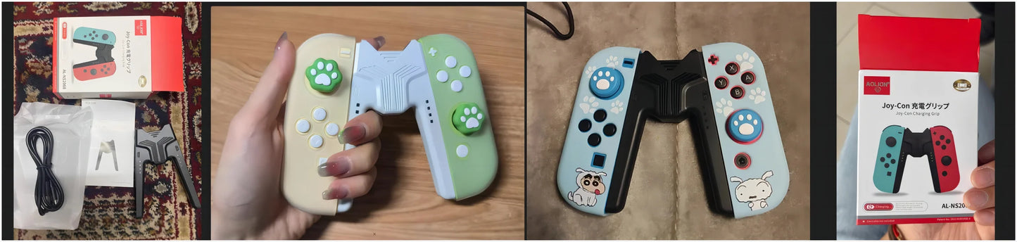 Aolion Charging Grip Bracket for Switch 2/1 Joycon Handle Gaming Controller Grip Charging Station for Switch Accessories