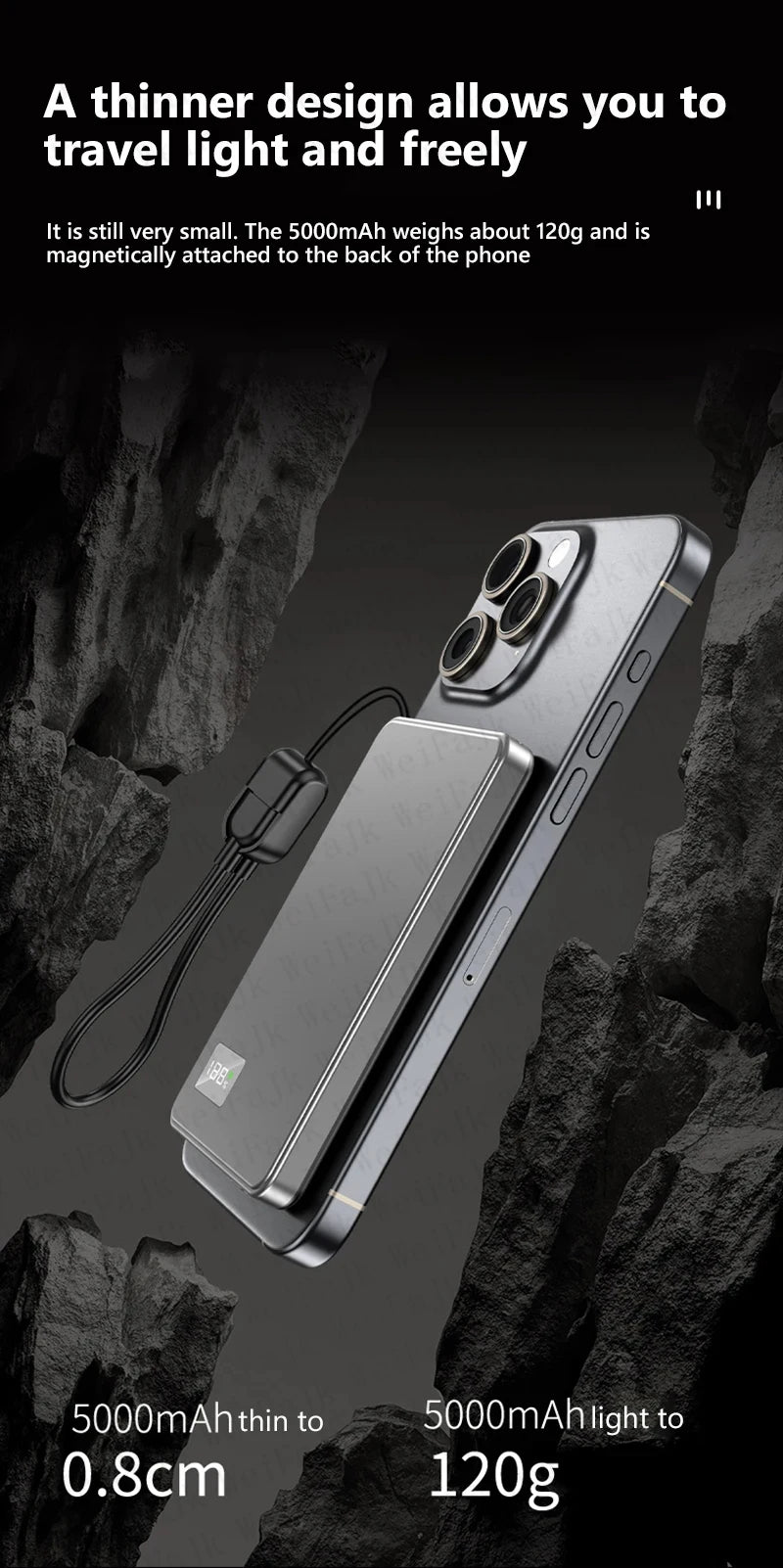 For Apple Magsafes Powerbank Magnetic Wireless Portable Charger External Battery Fast Charging For iPhone 16 15 14 13 12 Pro Max