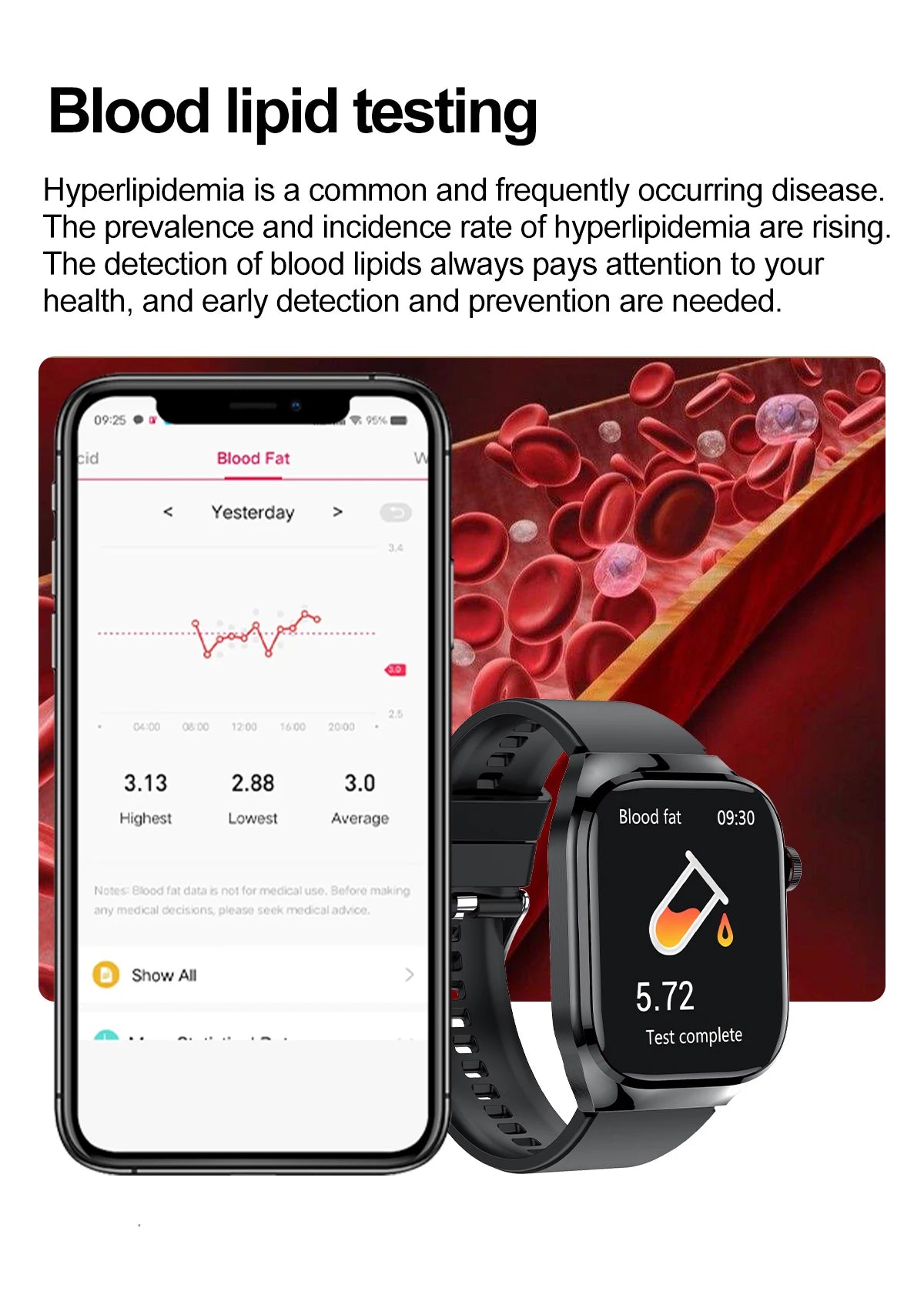 2025 New AI Intelligent Diagnosis ECG+PPG Smartwatch Health Protection Blood Lipids Uric Acid Heart Rate BT Call Smart Watch Men