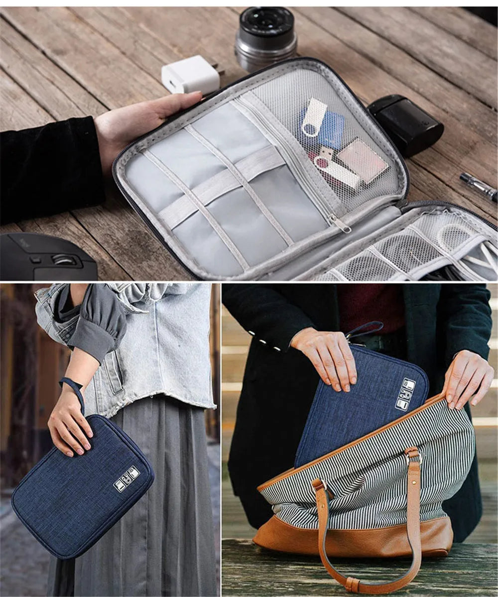Digital Storage Bag USB Data Cable Organizer Portable Waterproof For Electronic Devices Earphone Line Charger Plug Travel