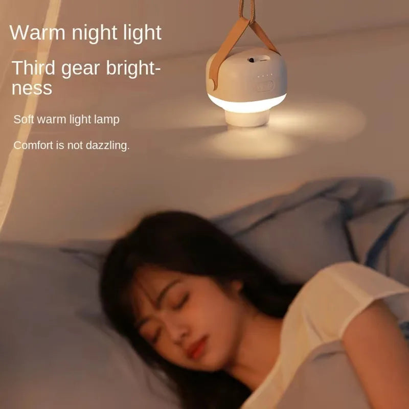 2025 NEW Portable Ceiling Fans Outdoor Camping Fan Tent Ventilator Cooler Rechargeable Electric Fan Remote Control LED Lighting