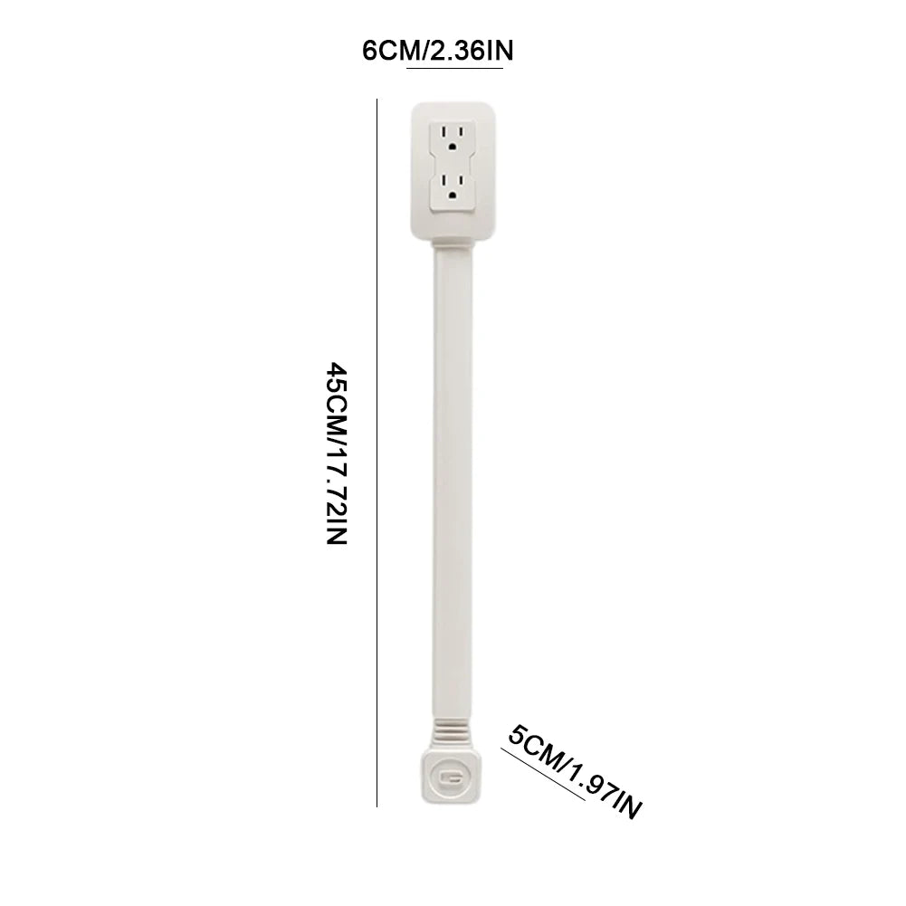 US Plug Outlet Power Extender 42 75cm Extension With USB Type C Fast Charging Port Sofa Bedside Table Extender Tools