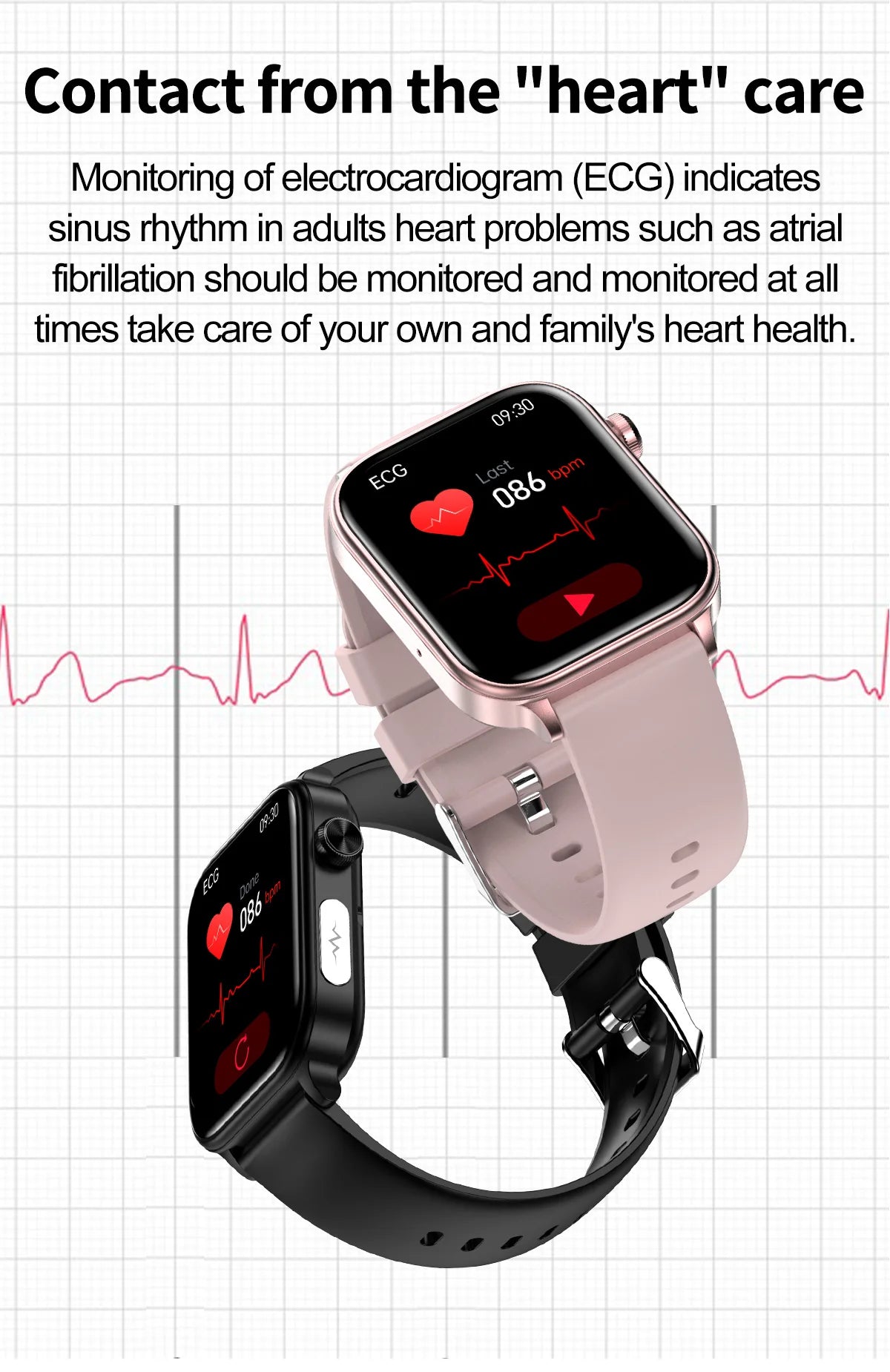 2025 New ECG+PPG Smart Watch Women Heart Rate Blood Lipid Uric Acid Women Menstrual Health Tracker Smartwatches For Android iOS