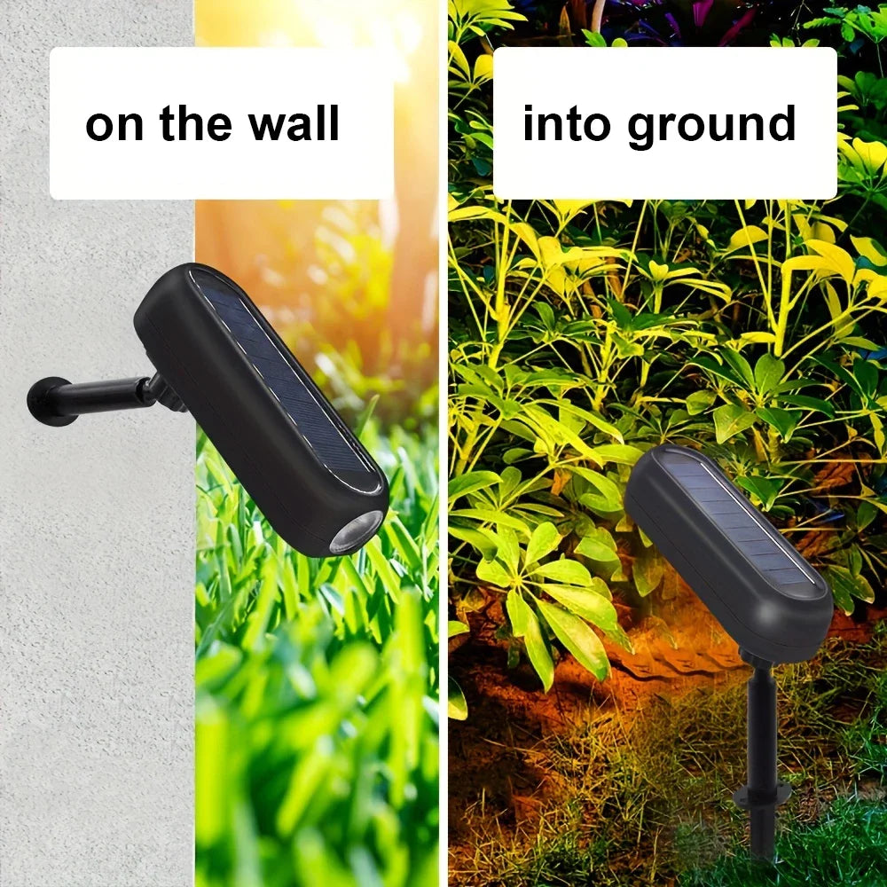 1/2PCS Solar LED Light Outdoor Solar Wall Light IP65 Green/Warm Garden Light Solar Spotlights Solar Uplights,Trees Pathway Yard