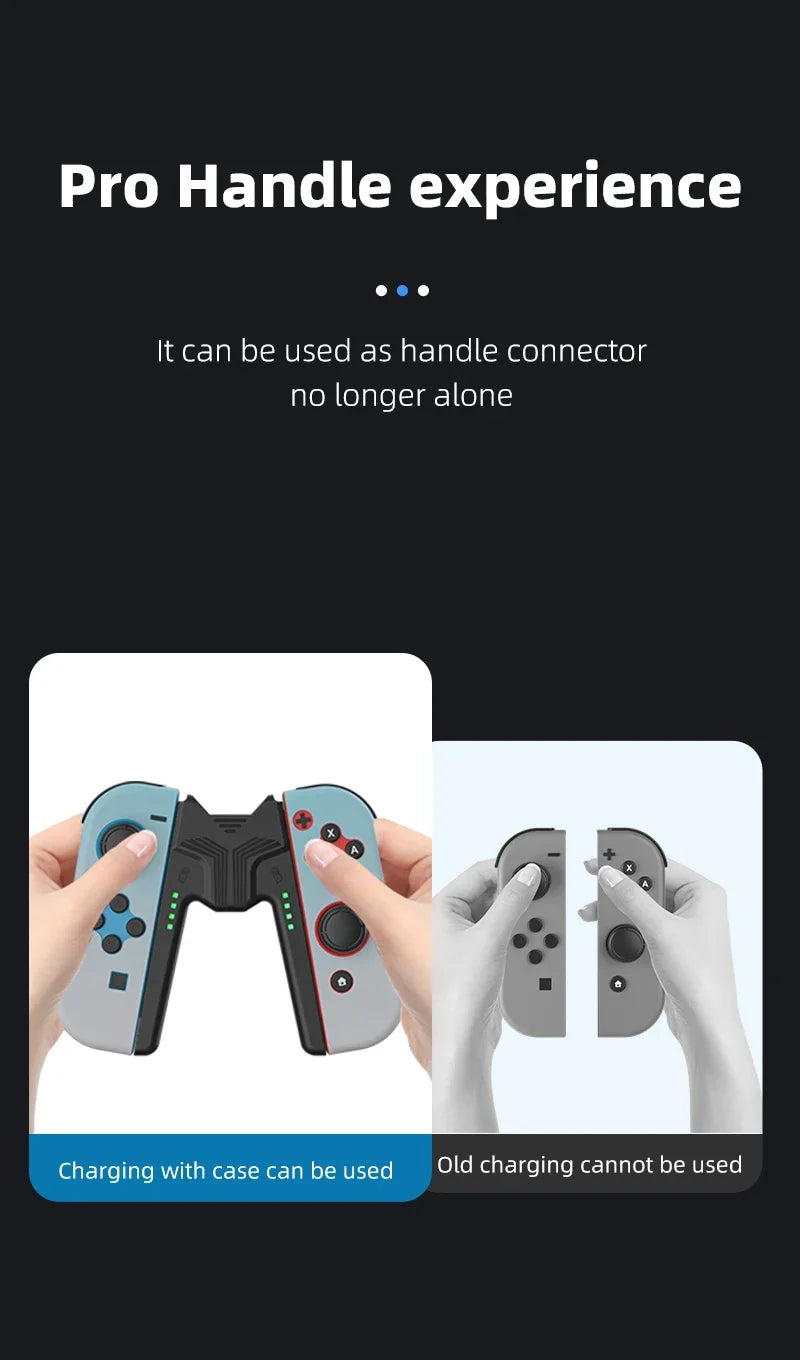 Aolion Charging Grip Bracket for Switch 2/1 Joycon Handle Gaming Controller Grip Charging Station for Switch Accessories