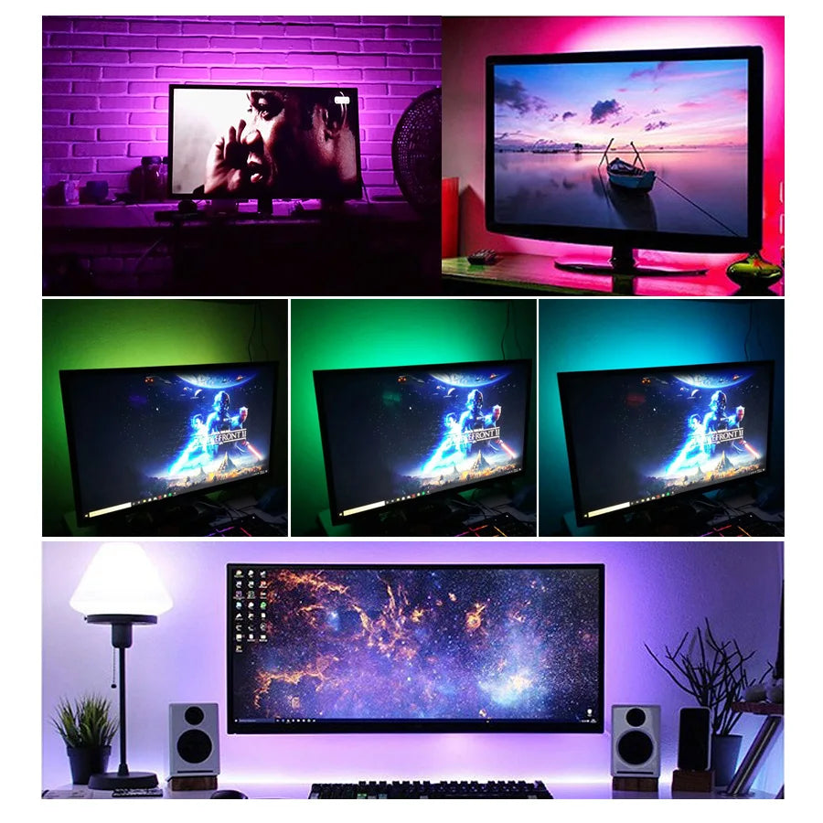 RGB Led Strip Lights 5m 10m 20m 30m Led Room Light with APP Control Flexible Ribbon Luces Led Tape for Room Bedroom Decoration