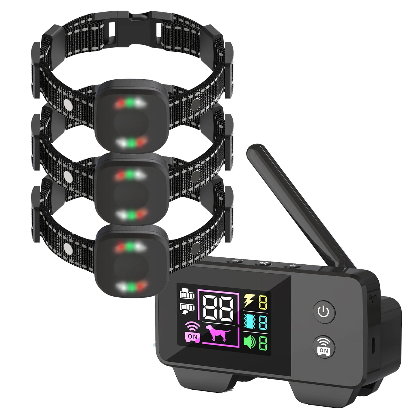 480m Dog Wireless Rechargeable Electric Fence, IP68 Waterproof Beep + Shock + Vibration Mode, Transmitter and Collar Combo