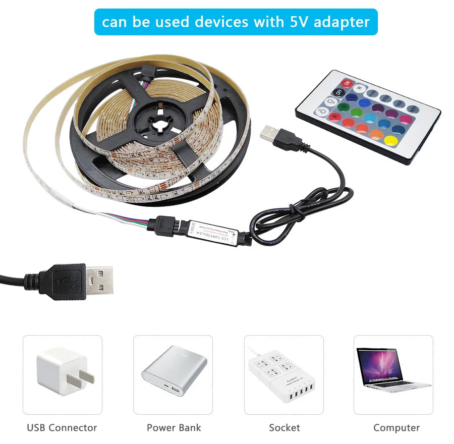 RGB Led Strip Lights 5m 10m 20m 30m Led Room Light with APP Control Flexible Ribbon Luces Led Tape for Room Bedroom Decoration