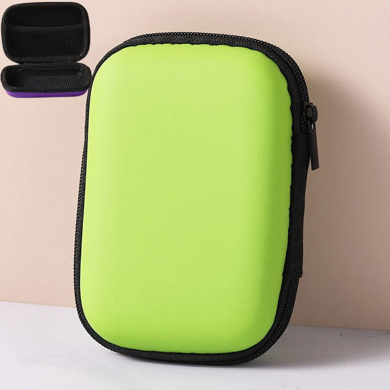 Portable EVA Phone Charger Shaver U Disk Zipper Bag Protection Case Hard Disk Data Cable Headphone Storage Pocket Pouch