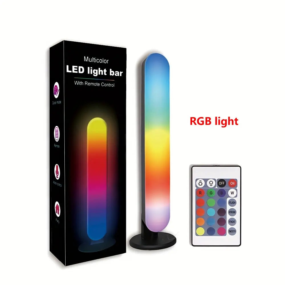 Pickup Light RGB Music Rhythm Lights Upgraded USB Rechargeable Model Christmas Decoration Desktop RGB Light Bar Music Rhythm