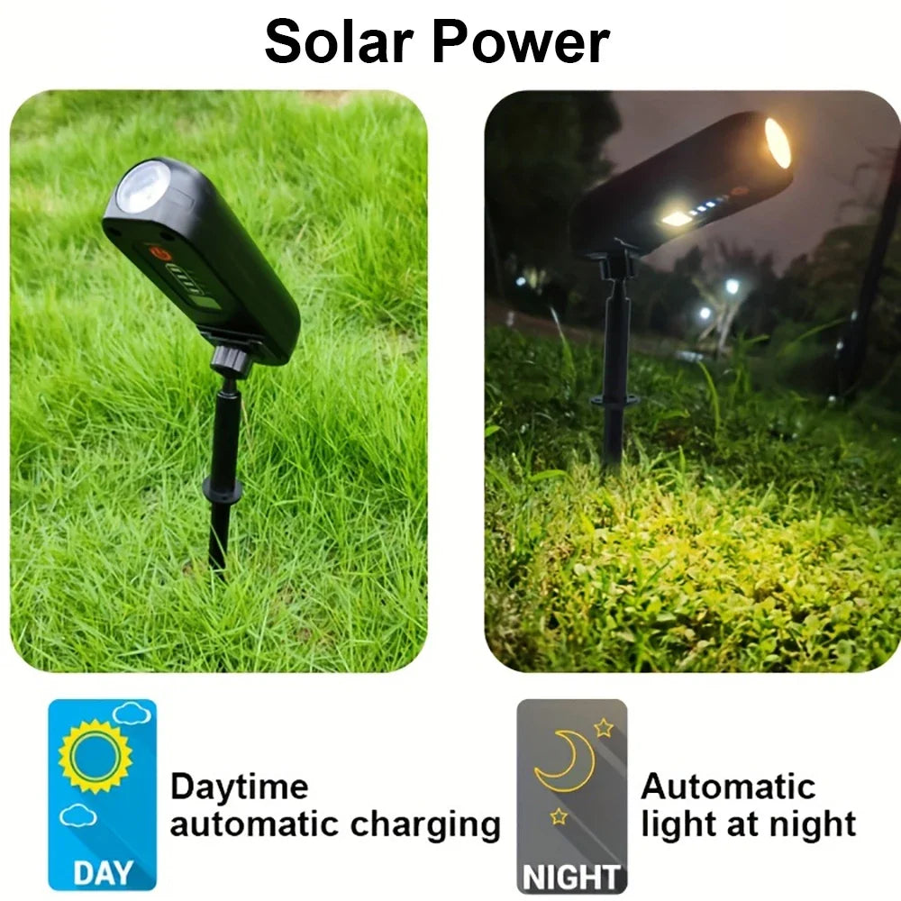 1/2PCS Solar LED Light Outdoor Solar Wall Light IP65 Green/Warm Garden Light Solar Spotlights Solar Uplights,Trees Pathway Yard