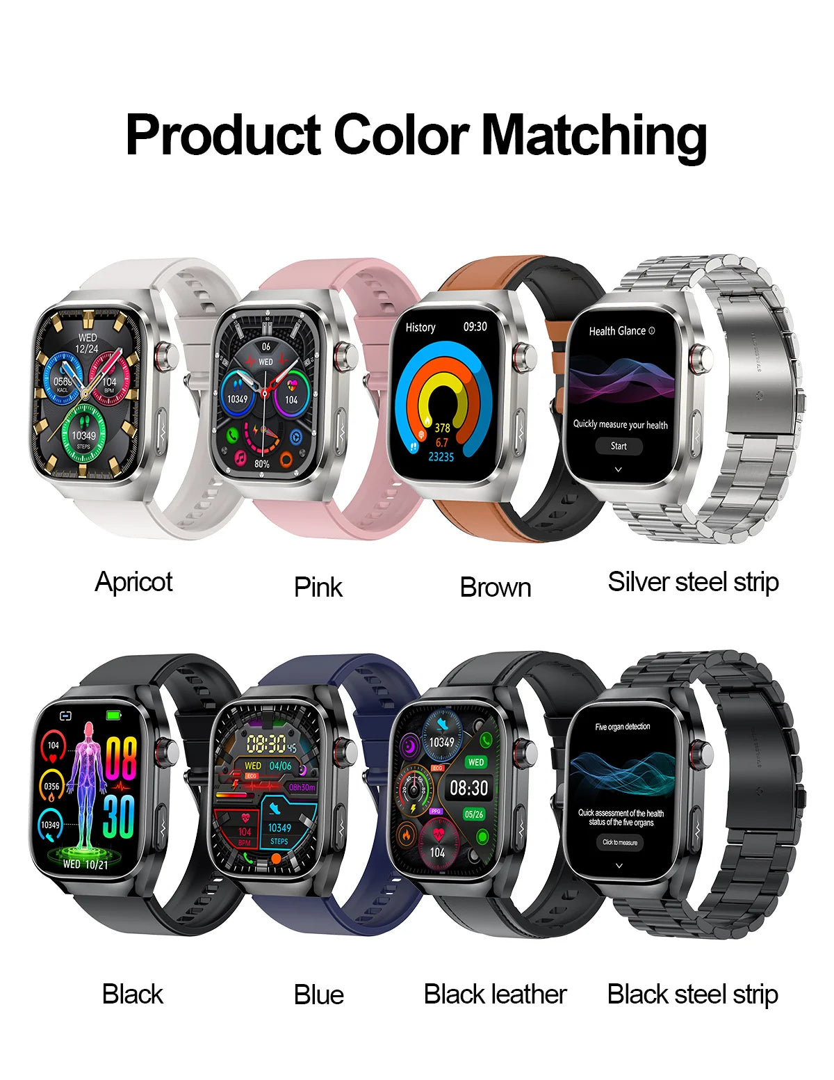 2025 New AI Intelligent Diagnosis ECG+PPG Smartwatch Health Protection Blood Lipids Uric Acid Heart Rate BT Call Smart Watch Men