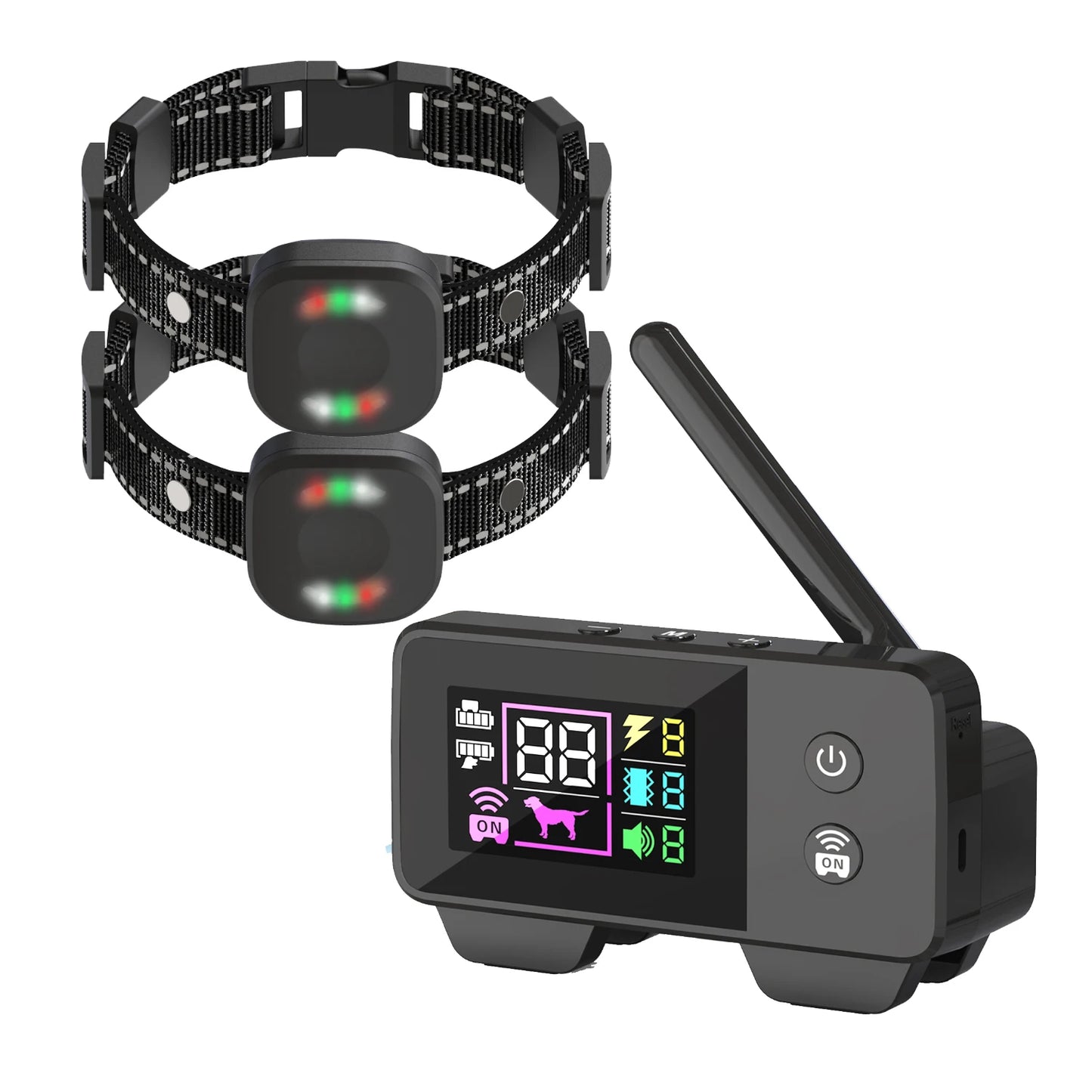 480m Dog Wireless Rechargeable Electric Fence, IP68 Waterproof Beep + Shock + Vibration Mode, Transmitter and Collar Combo
