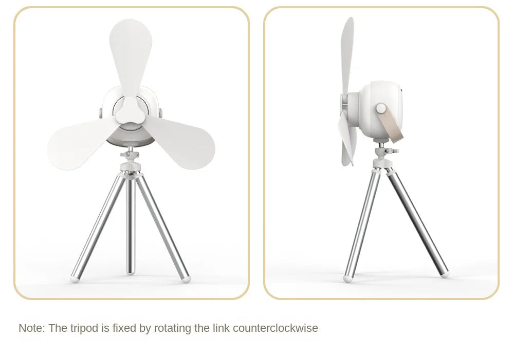 2025 NEW Portable Ceiling Fans Outdoor Camping Fan Tent Ventilator Cooler Rechargeable Electric Fan Remote Control LED Lighting